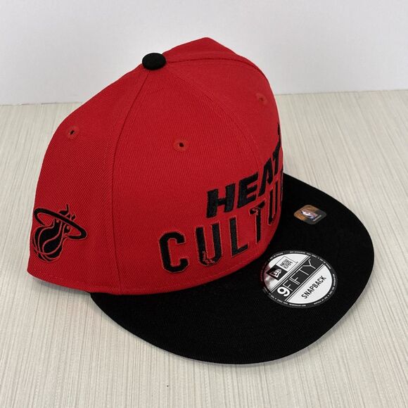 Miami Heat New Era 9fifty SnapBack Blood Red Heat Culture Hat Cap One Size NEW - Picture 4 of 6